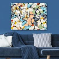 pintura decorativa lienzo 7117899770100 multicolor 70x100 cm