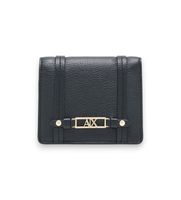 ax armani exchange para mujer xw002613af15632uc010 cartera con acabado texturizado y logotipo metalizado negro osfa casual poliester