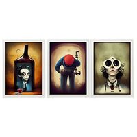 burton style animal illustrations and posters inspired by burtons dark and goth art interior design and decoration sets collection 29 nacnic
