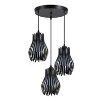 fabrilamp plafon ragusa negro 3xe27 regx36x36cm