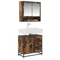 mueble de bano  armarios bano para lavabo roble ahumado 65x33x60 cm