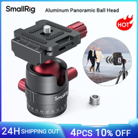 smallrig cabezal de bola panoramico de aluminio sostiene hasta 5kg con adaptador de tornillo de 14 a 38 placa de zapata rapida de 14 pulgadas-3034