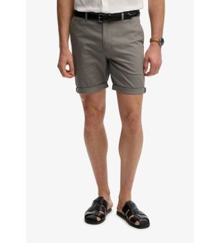 Superdry para hombre. M7110486A Pantalón Corto Premium Regular Chino gris (32), Casual, Algodón