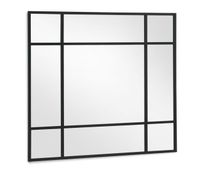espejo cuadrado 130x130 estructura metal negra