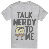 spongebob squarepants camiseta talk nerdy to me para hombre