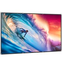 homcom pantalla de proyeccion manual 120 pulgadas formato 169 hd 4k8k para interior y exterior blanco