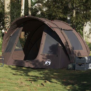 Tienda De Pesca - Tienda De Campaña De 2 Personas - Poliéster 185t - Marrón (330x315x176cm)