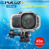 puluz carcasa impermeable de 45m de profundidad para camara dji osmo nano carcasa de buceo con base invisible cubierta subacuatica