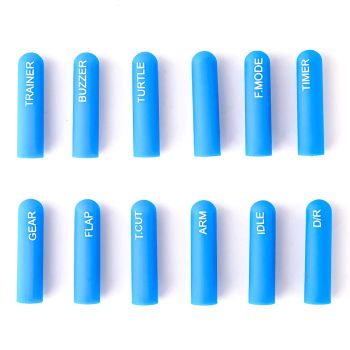 12 kits de cubiertas de interruptores de silicona etiquetados Radiomaster cortos/largos para TX16S TX12 Zorror Jumper Fl