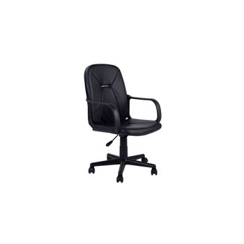 Silla de oficina con altura regulable 45x87-96 cm tapizado negro