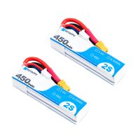 2 baterias lipo betafpv 74v 450mah 45c 2s con enchufe xt30 para el dron flywoo flylens 85 betafpv pavo pico metro85 met