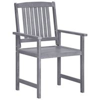 pack 4 uds sillas de jardin  silla de exterior  sillon madera maciza de acacia gris