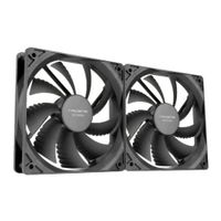 tacens - ventiladores af12x2 para disipadores y refrigeracion de pc 2 unidades de 120 mm con rodamientos fluxus ultra silenciosos 14 db y estructura antivibracion