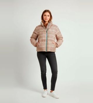 Woolrich para mujer. CFWWOU2062FRUT5093 Abrigo Plumífero de tejido de dos capas beige (S), Casual, Poliéster