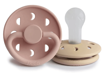 Frigg Moon Phase Chupete Block Silicona Blush/Croissant +6m 2 uds