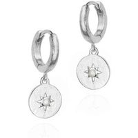jorge revilla pendientes pendientes aro con espectrolita y estrella de plata de ley 925 para mujer