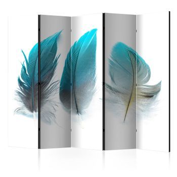 Biombo - Blue Feathers Ii (225x172 Cm)