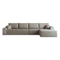 sofa esquinero modular sofa en l con chaise longue sin montaje tejido de pana color camel