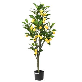 Limonero Artificial 136 Hojas 120 Cm Verde Vidaxl