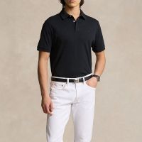 polo ralph lauren custom slim fit cotton-pique polo shirt - s