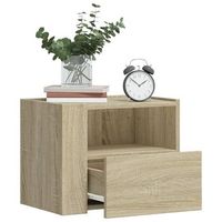 mesitas de noche de pared - dormitorio - madera de ingenieria - roble sonoma 45x30x35cm