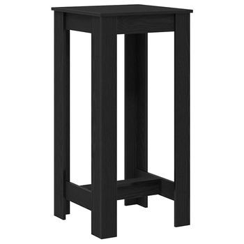 Mesa De Bar 51 X 50 X 103.5 Cm Madera De Ingeniería Roble Negro Vidaxl