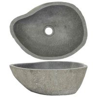 lavabo ovalado piedra de rio 37-46x29-36 cm vidaxl