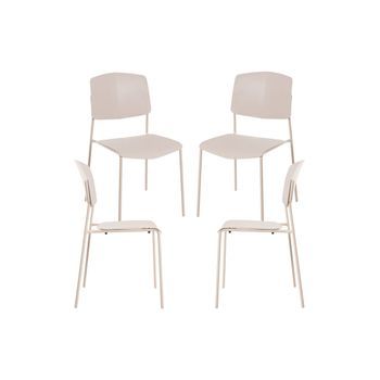 Pack 4 Sillas Chiel De Polipropileno 83*44*46 Cm - Beige