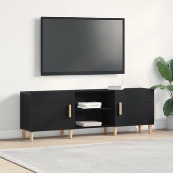 Vidaxl Gabinete De Tv 150 X 30 X 50 Cm Roble Negro
