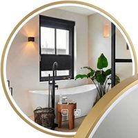 espejo led p11396 mmj rose gold 70cm