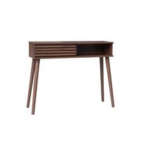 consola escandinava efecto madera y puerta corredera 100cm nogal