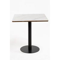 mesa firro cuadrada 70cm negra de acero reforzado 747070cm - blanco