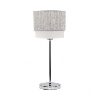 Lampara Sobremesa Kenya 1xe14 Gris/blanco 18d de FABRILAMP.