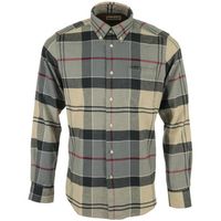 barbour camisa manga larga ederton tailored fit shirt para hombre