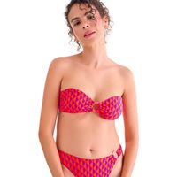 lisca bikini top bandeau con aros aruba cheek para mujer