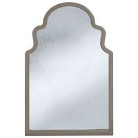 espejo de pared de estilo moderno con marco de madera de paulownia efecto antiguo decorativo gris pardo tillac