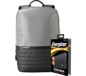 ENERGIZER EPB001 Backpack with Power Bank - Grey & Black, Grey