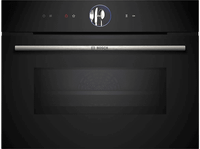 horno compacto con microondas - bosch cmg7761b1 convencional limpieza pirolitica y agua 45 l aire caliente 4d home connect  60 cm negro