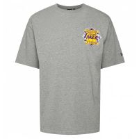 camiseta nba championship lakers back print logo new era  oversized en gris
