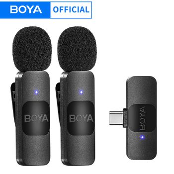 BOYA BY-V Mini micrófono Lavalier inalámbrico profesional para iPhone iPad Android transmisión en vivo grabación de juegos entrevista Vlog
