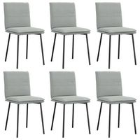 sillas de comedor giratorias 6 uds terciopelo gris claro vidaxl