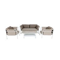 conjunto de jardin montecarlo 5 plazas - blancobeige