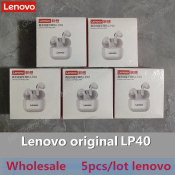 Lenovo LP40PRO/LP40 5 uds auriculares inalámbricos Bluetooth 5,0 doble estéreo reducción de ruido bajo Control táctil Larga modo de reposo 230mA