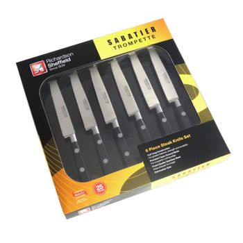 Estuche de 6 cuchillos carne  negro