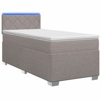 cama tapizada 190x90x88 cm tejido - taupe