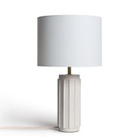 lampara de mesa de ceramica corbusier blanco