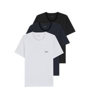 boss para hombre 50475284 pack 3 camisetas rn clasico negro azul blanco s homewear gris algodon manga corta