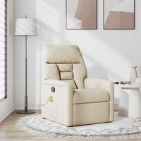 sillon de salon  silla  sillon de masaje reclinable de tela crema