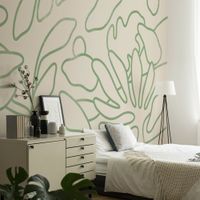 papel pintado panoramico con motivos abstractos de naturalez
