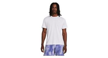 Camiseta de manga corta under armour launch blanco  hombre